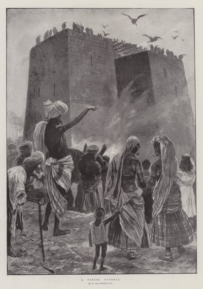 A Parsee Funeral by Richard Caton Woodville junior